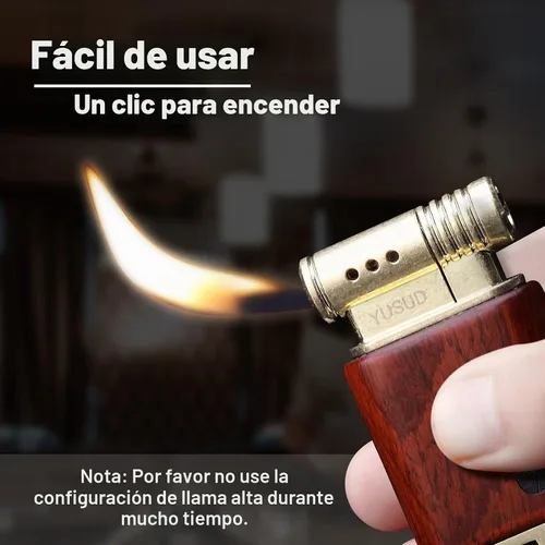 Vista 2 de Yusud Encendedor Vintage de Trinchera, Encendedor Fresco de Butano Recargable, Encendedor Antiguo con Tapa, Encendedores de Mesa de Llama Suave