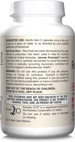 Vista 9 de Jarrow Formulas Arroz de Levadura Roja 1200 mg y CoQ10 100 mg por Porción - 120 Cápsulas Vegetales, 60 Porciones - Suplemento Dietético Herbal