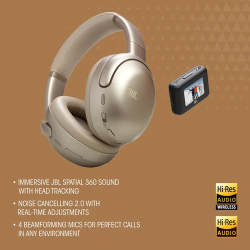 Vista 5 de JBL Tour One M3 Smart Tx - Auriculares inalámbricos con cancelación de ruido supraaurales con transmisor inteligente, audio de alta resolución Negro