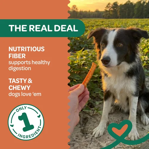 Vista 2 de Wholesome Pride Sweet Potato Fries Healthy Dog Treats, 1 Ingredient, 8 oz Sin conservantes, 100% batata, suavemente deshidratado, apoya