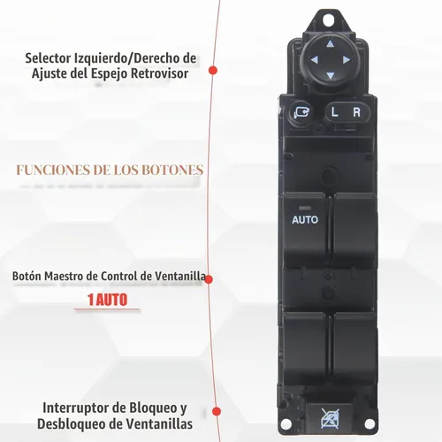 Vista 3 de Interruptor de elevalunas eléctrico lado del conductor