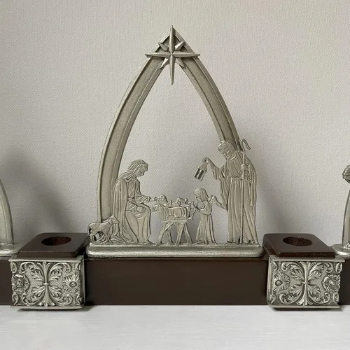 Vista 5 de Cathedral Art Abbey & CA Gift Nativity Adviento con juego de velas en caja, multicolor
