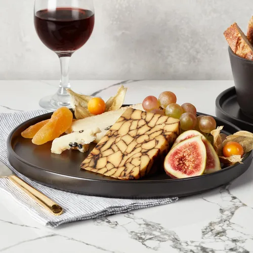 Vista 6 de Stone Lain Celina - Juego de vajilla de gres de 32 piezas, platos y tazones, colección de platos negro mate, servicio para 8, estilo minimalista