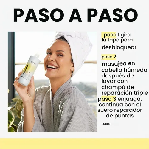 Vista 4 de Kenra Triple Repair Conditioner Targets & Repairs Weak or Broken Bonds Split Ends Damaged Hair Bond Builder Sulfate-Free