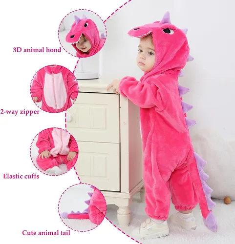 Vista 2 de TONWHAR Baby Boy's Girl's Animal Bodysuit Infant And Toddler's Romper Jumpsuit Halloween Costume Partywear