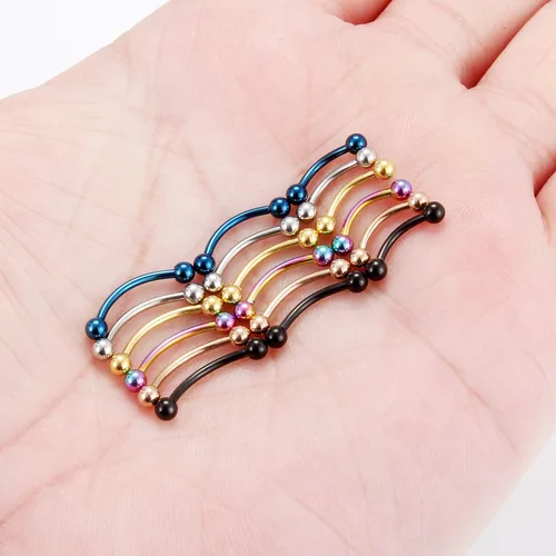 Vista 4 de SCERRING 18 – 36 piezas de 16 g de acero inoxidable para cejas, tragus, hélice, rook, daith, pendientes de lengua, pezón, ombligo, labio, barra