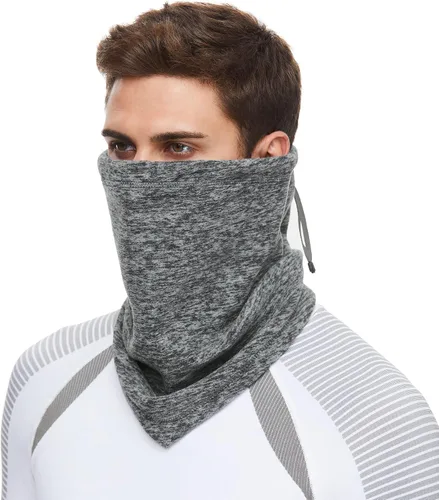 Vista 2 de LONGLONG - Calentador de cuello en forma de polaina - Máscara de bufanda para esquí, de lana elástica suave, para invierno