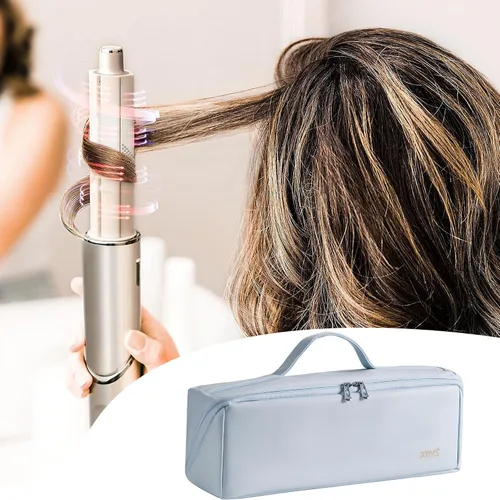 Vista 5 de Veki Estuche de almacenamiento de viaje para Dyson Airwrap Styler, azul