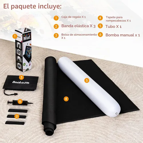 Vista 6 de Becko US Alfombrilla enrollable para rompecabezas de 2000 piezas con bomba