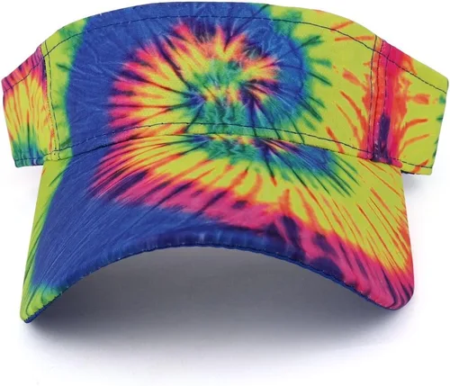 Vista 2 de Trendy Apparel Shop Hippy Tie Dye Impreso Colorido Fresco Verano Visera Cap
