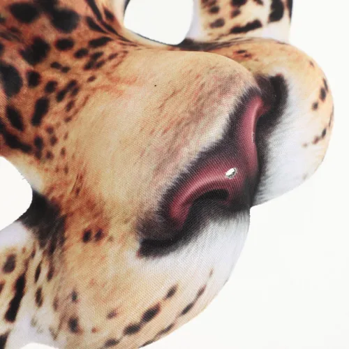 Vista 7 de Zerodeko Disfraz de leopardo para mujer, máscara de leopardo para Halloween, máscara de animal para juegos de rol, unisex, accesorio ligero