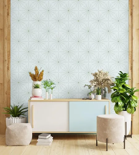 Vista 5 de GloryTik Papel tapiz autoadhesivo con rayas verdes, papel de contacto geométrico moderno, autoadhesivo, extraíble, para decoración del hogar