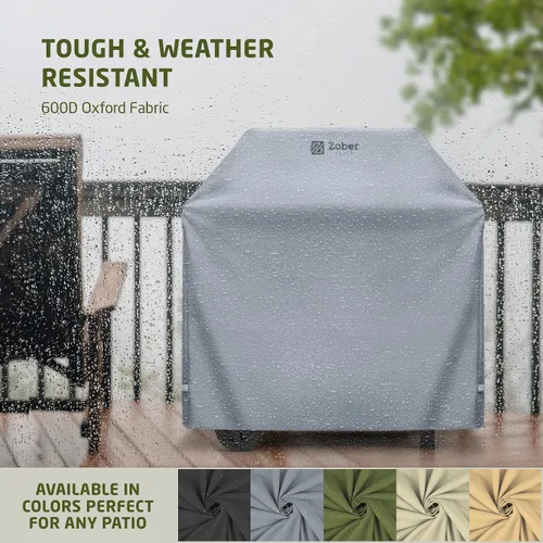 Vista 4 de Cubierta prémium para parrilla para todo tipo de clima, 58 pulgadas, doble capa de tela oxford 600D, 100 % impermeable, para parrilla a gas