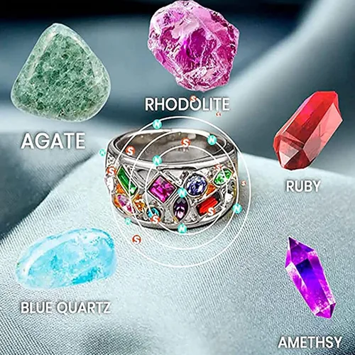 Vista 2 de Xuyuan Crystal Quartz - Multi-Color Hollow s for Women Crystal Jewelry Exquisite Simple Zircon Jewelry Gift for Mom Daughter