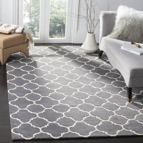 Vista 16 de SAFAVIEH Chatham Collection - Alfombra decorativa de 2 x 3 pies, color negro y marfil, lana cuadriculada enrejada hecha a mano, ideal para zonas