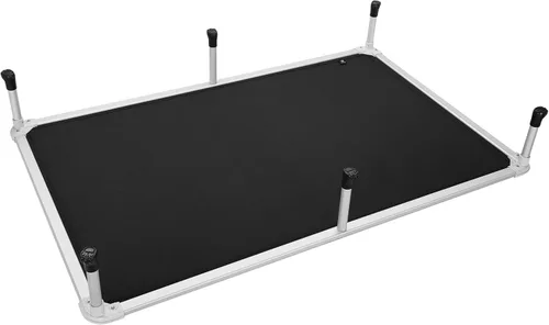 Vista 93 de Veehoo Cama elevada para perros a prueba de mordidas - Cuna elevada refrescante para mascotas - Marco de aluminio plateado y tela de malla