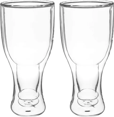 Vista 2 de Fairly Odd Novelties Fairly Odd Novelties - Taza de botella de cerveza al revés, paquete de 2, divertida taza de vidrio invertido, tamaño único