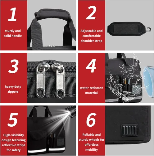 Vista 6 de Gatycallaty Bolsa médica para médico, salud en el hogar, trauma, rojo, ems, bolsa de emergencia para primeros auxilios, Emt Med Dr Enfermería