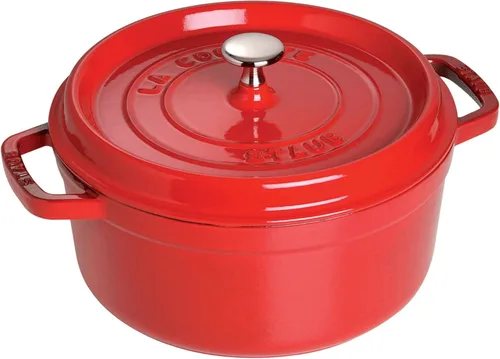 Vista 19 de STAUB - Olla de hierro fundido para horno holandés de 0.5 cuartos, redonda, hecha en Francia, para 1 persona, color negro mate