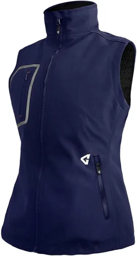 Vista 2 de Gerbing Chaleco Torrid 2.0 Softshell de 7V para mujer, chaleco térmico con pilas para mujer, 8 horas de tiempo de funcionamiento