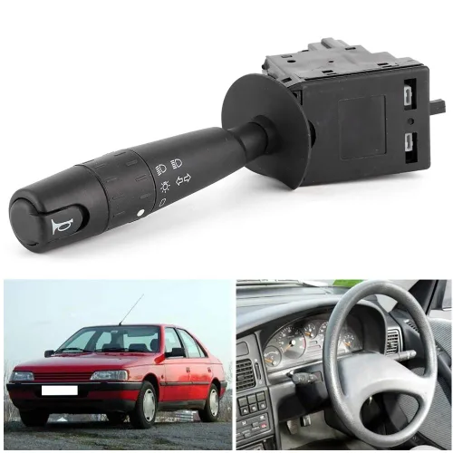Vista 3 de Interruptor de señal de giro para 405 1992-1996 Negro Aramox
