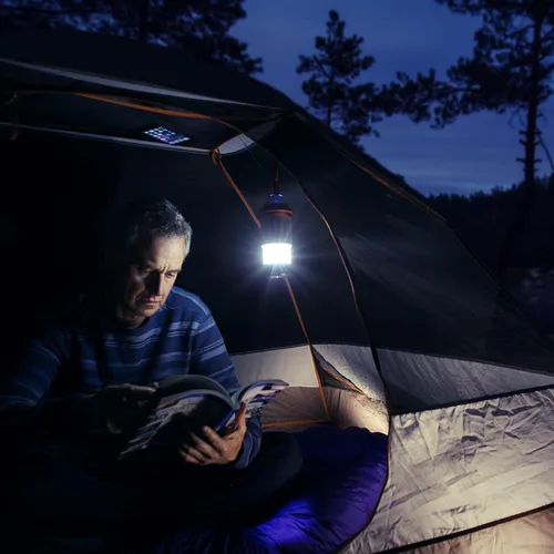 Vista 6 de WAGAN EL4304 Linterna LED plegable para camping, recargable por USB, 240