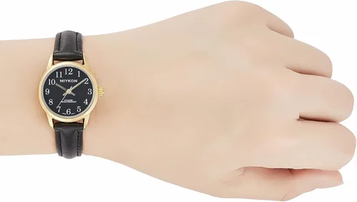Vista 9 de Miykon Dainty Minimalist Dress Watches for Women – Small Easy Reader Analog Watch with Genuine Leather Strap and Second Hand – Japanese Quartz
