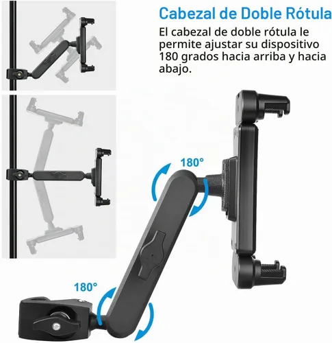 Vista 4 de Soporte para tableta para soporte de micrófono, soporte de teléfono