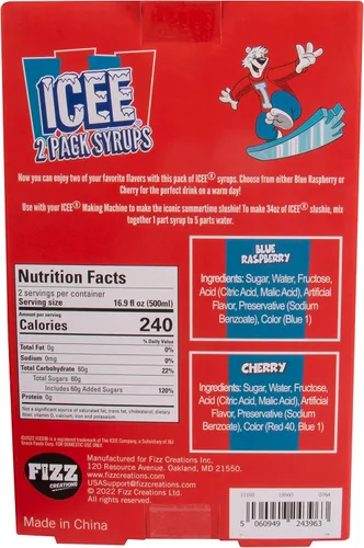 Vista 8 de ICEE Slushie Snow Cono Machine Bundle. Auténtica máquina de afeitar de hielo ICEE para encimera casera, paquete de 2 jarabes ICEE y 20 vasos