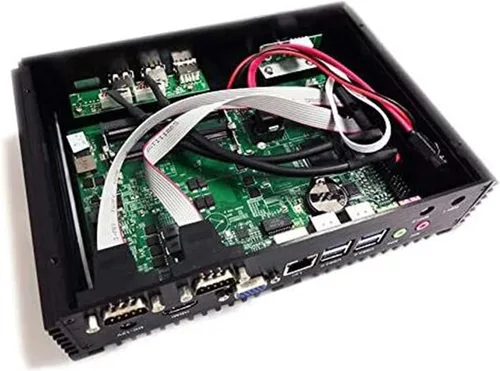 Vista 6 de KINGDEL NC3000 Mini computadora industrial, mini PC sin ventilador, CPU Core i5, 8 GB de RAM, SSD de 512 GB, 3280 x 2000, 2xCOM RS232, HD, VGA