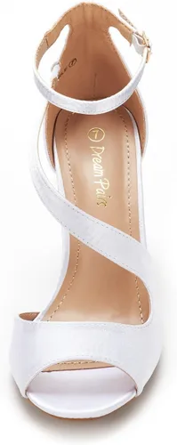 Vista 6 de Dream Pairs Nile Sandalias modernas de tacón tipo stiletto, con puntera abierta, para mujer
