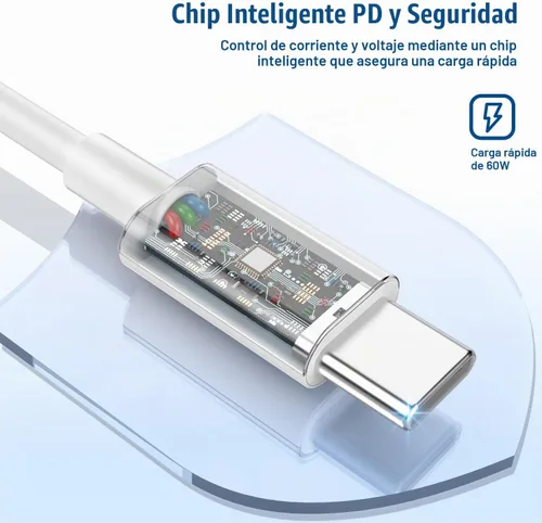Vista 3 de Cable de carga rápida USB C a C, paquete de 3 [3 pies + 6 pies + 10 pies] cable de carga tipo C a C largo para Apple iPhone 17 Pro Max/17 Pro/16