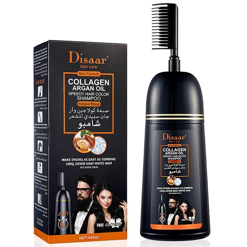 Vista 12 de DISAAR BEAUTY Champú Color Cabello Cubierta Gris 13.5 fl oz (Rojo Burbudo)