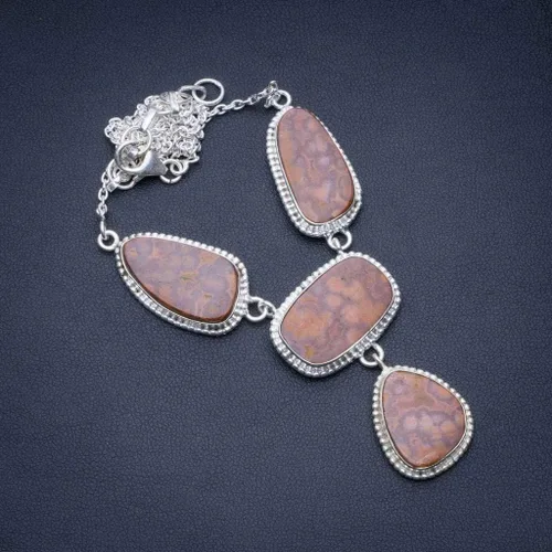 Vista 2 de stargemsOcéano jaspe 925plata de ley Collar 1814" R2719