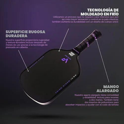 Vista 4 de Vatic Pro Prism Fibra de Carbono de 16mm - Paredes con Inyección de Espuma - Incluye Funda para Pala