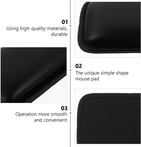 Vista 8 de EXCEART Alfombrilla para reposamuñecas para computadora, reposamuñecas ergonómica, de cuero, almohadilla de espuma viscoelástica para reposamuñecas