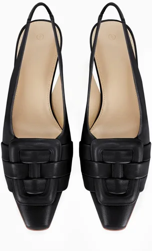 Vista 5 de Zapatos de vestir con tacón bajo y puntera cerrada para mujer, zapatos de vestir sexy y elegantes para boda y oficina