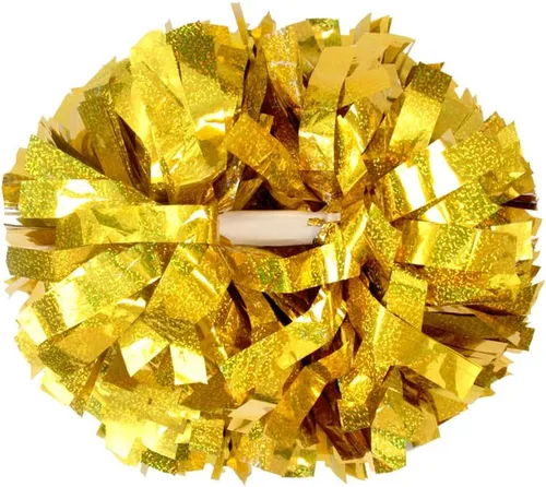 Vista 24 de Hooshing - Paquete de 2 pompones de animadora con mango tipo bastón, pompones para espíritu de equipo, deportes, bailes, animación, para niños Negro