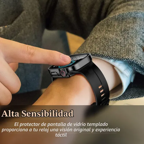 Vista 6 de Amizee 2 en 1 Estuche [Paquete de 2] Compatible con Apple Watch SE 3/2/1 Series 6/5/4 40mm con Protector de Pantalla Integrado, Cubierta Protectora