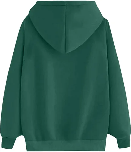 Vista 2 de SHAOBGE valentines day shirts Women's Valentine's Day Letter Printed Long Sleeve Casual Pullover Hooded Sweatshirt for