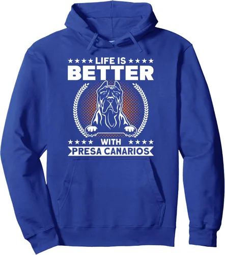 Vista 3 de Life Is Better With Presa Canarios Dog Lover Presa Canario - Sudadera con capucha