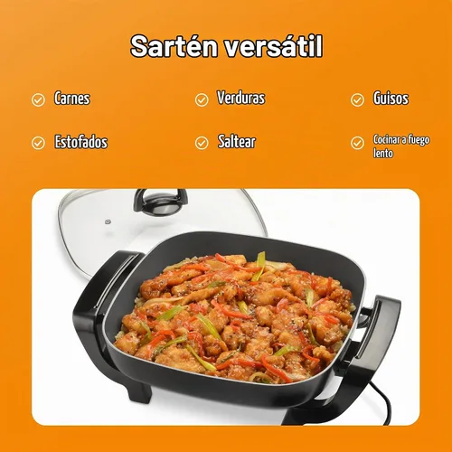 Vista 5 de Toastmaster - Sartén eléctrica antiadherente de 12 pulgadas