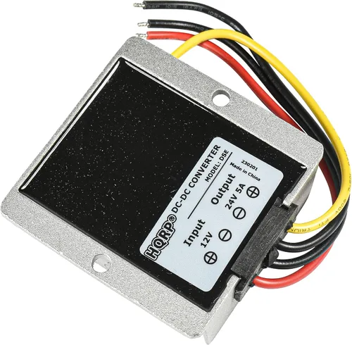 Vista 4 de HQRP Convertidor de aumento de corriente continua de 12 V hasta 24 V 5 A, regulador de voltaje de 120 W, convertidor de corriente continua