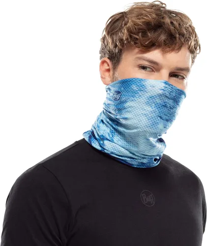 Vista 3 de BUFF Adult CoolNet UV Neck Gaiter, Headband & Winter Neck Warmer, Ski Mask & Face Shield, Balaclava, Black & Blue, One