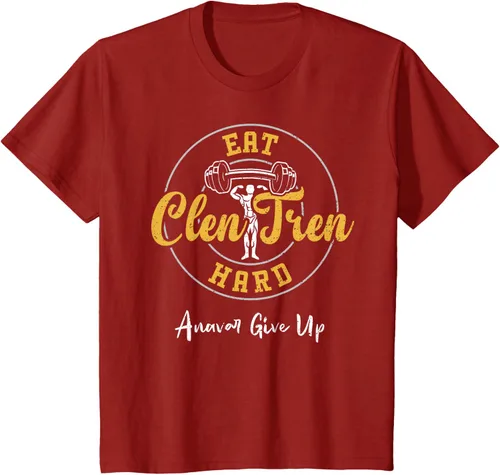Vista 68 de Culturismo: Comer Clen Tren Hard Anavar Give Up - Camiseta de gimnasio, Negro