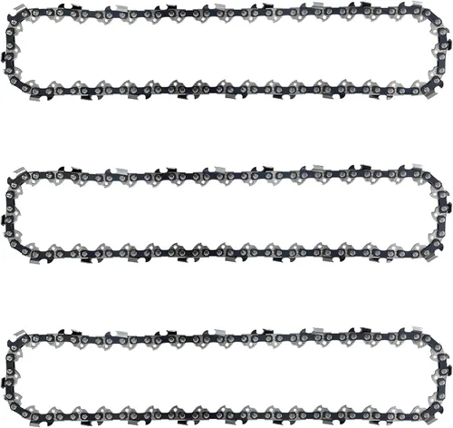 Vista 4 de 3 cadenas de motosierra de 10 pulgadas, cadena de repuesto para WORX WG309, cadena de 10 pulgadas para Sun Joe SWJ803E SWJ807E - 3/8 pulgadas, 050