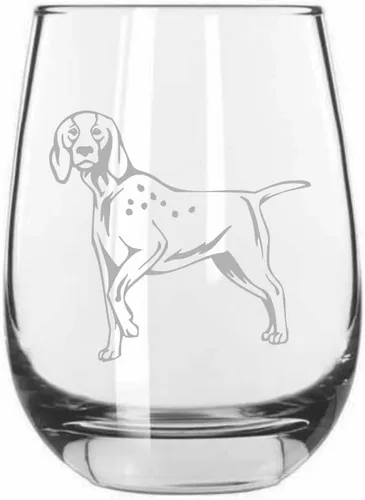 Vista 206 de Shar Pei (chino) - Vaso de vino sin tallo grabado para perro, 15.25 onzas