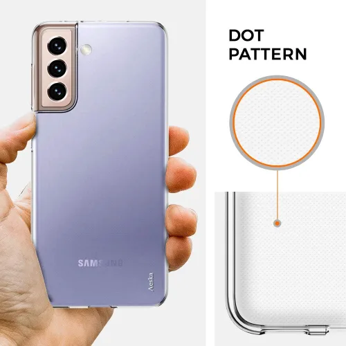 Vista 7 de Funda para Samsung Galaxy S21 Plus, ultra delgada y flexible, TPU resistente a los arañazos, gel de goma suave de silicona protectora transparente