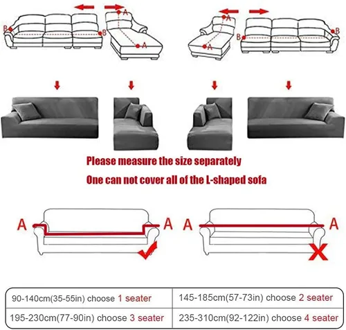 Vista 5 de Funda de terciopelo para sofá en forma de L, 1, 2, 3, 4 plazas, funda elástica para sofá seccional, protector de muebles antideslizante para niños