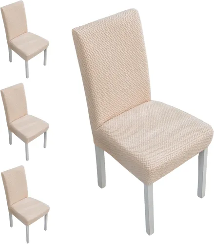 Vista 7 de Fundas elásticas para sillas de comedor, fundas de asiento para sillas de comedor, juego de 4/6 fundas para sillas de cocina para el hogar, hotel
